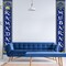 Eid Mubarak Decoration Set Ramadan Mubarak Porch Sign Ramadan Banner Hanging Decoration for Indoor/outdoor Decor Eid Al-fitr Party(Blue)